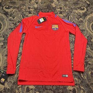 Nike FC Barcelona Soccer Jacket Drill Training Top Jersey Mens Size Small New